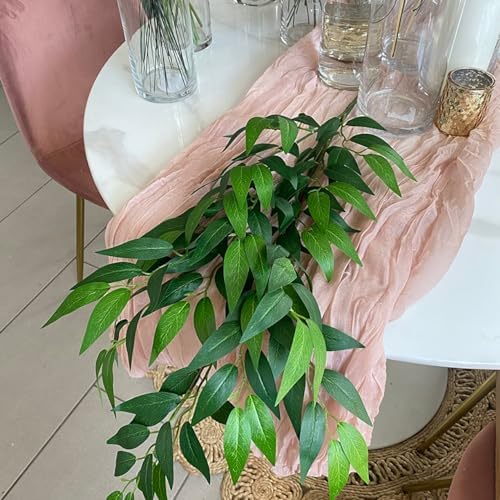60Pcs Italian Ruscus Greenery Stems Artificial Silk Greenery Leaves for DIY Wedding Arch Bouquet Filler Table Centerpieces Home Indoor Decor - Image 4