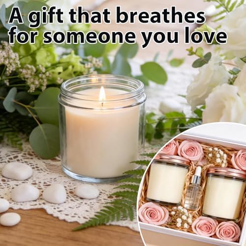24 PCS 4oz White Soy Wax Candles, Classic Rose Scented Candle Gift Set | Warm & Cozy Bulk Favors | Perfect for Weddings, Housewarmings, Holiday Parties | Relaxing Rose Home Fragrance - Image 4