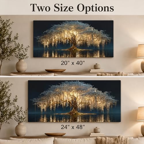 MBFKVFE Large Tree of Life Canvas Wall Art, 20x40 Inch - Image 4