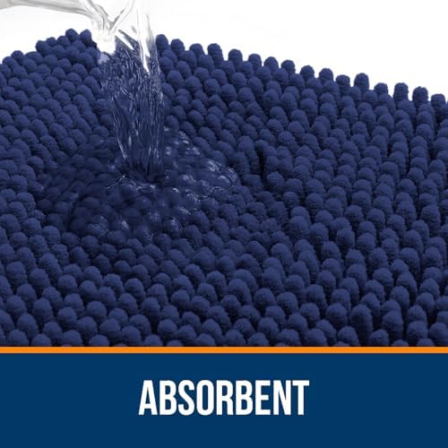 OLANLY Toilet Rugs U-Shaped 20x20, Soft Absorbent Chenille Contour Rugs - Image 4