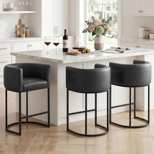 Counter Height Bar Stools Set of 3, 24 Inch Barstools by KRAMZMINGQualityHome