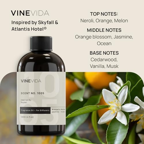 VINEVIDA (4oz) Hotel Fragrance Diffuser Oil - Hotel Scents Diffusers for Home - Cold Air Diffuser Oil - Hotel Scent Essential Oil - Scent No.1005 Inspired by Atlantis Hotel - Image 2