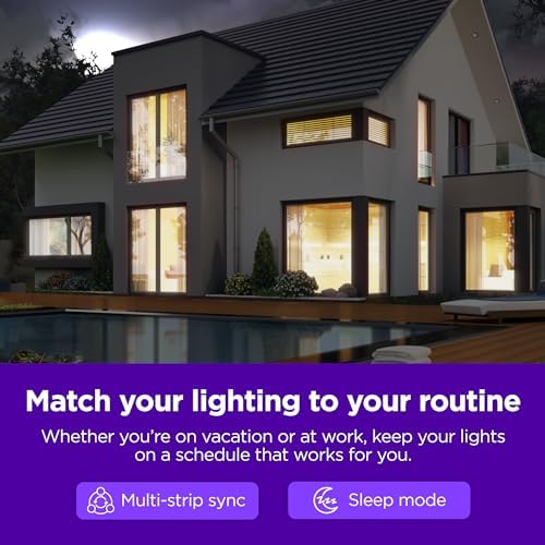 Roku Smart LED Light Strip, 16.4ft - Color Options with Adjustable Brightness & Temperature - Peel & Stick WiFi Smart Strip Lights Works with Roku Voice, Alexa & Google Assistant - Smart Home Products - Image 6