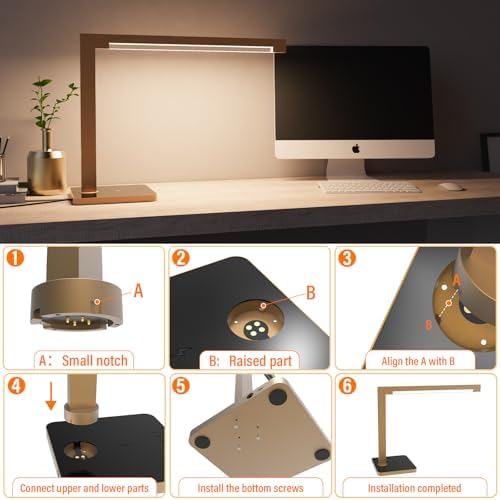 Aluminum LED Desk Lamp with Charging Station, 15W Tasking Light - Image 6