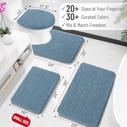OLANLY Large Bathroom Rugs 59x35, Extra Soft Absorbent Chenille Bath Rugs - Image 2