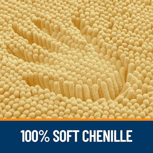 OLANLY Bathroom Runner Rugs 59x24, Extra Soft Absorbent Chenille Bath Rugs - Image 3