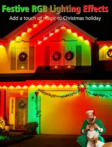 100FT Smart Permanent Outdoor Lights RGB&IC with App/Remote Control - Image 3