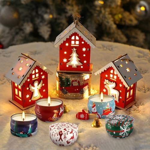 24 Pack Christmas Scented Candles - Natural Soy Wax Advent Candles, Smokeless Clean Burning with Cotton Wick, 2.5oz Mini Jar Candles for Holiday Gifts, Home Decor & Christmas Party Favors - Image 6