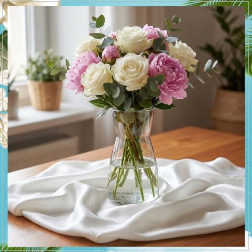 Thenshop 16 Pcs 8'' Tall Clear Glass Flower Vase for Bouquet, Clear - Image 3