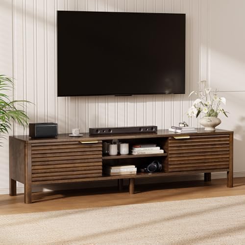 TV Stand for Living Room up to 65 Inch TVs Entertainment Center Walnut 59" by IKALIFE