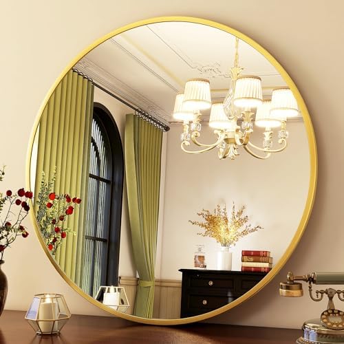 HARRITPURE 24 Inch Round Mirror Gold Circle Bathroom Mirror - Image 2