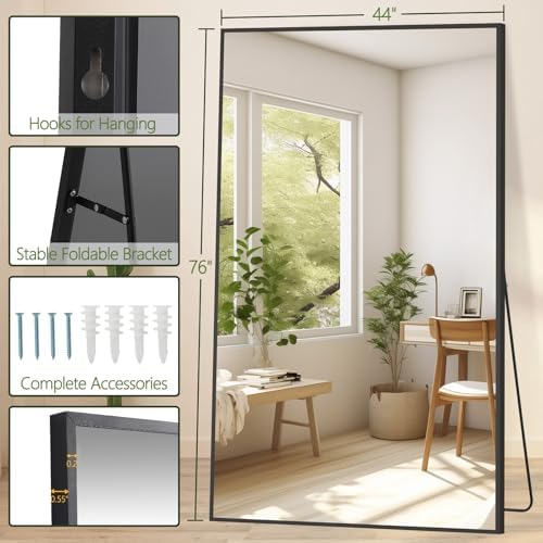 MELOMOIR 76"x44" Oversized Mirror Full Length, Oversized Floor Mirror - Image 6