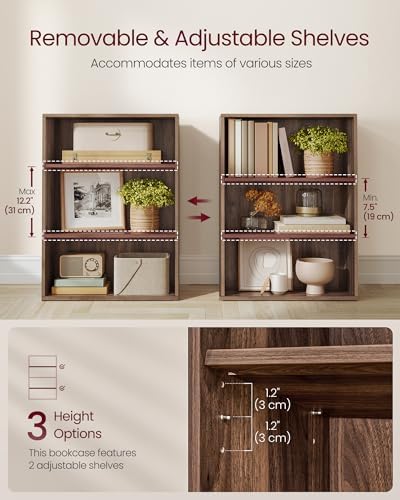 VASAGLE 3-Tier Bookshelf, Storage Organizer, 23.6 x 9.4 x 32 Inches - Image 4