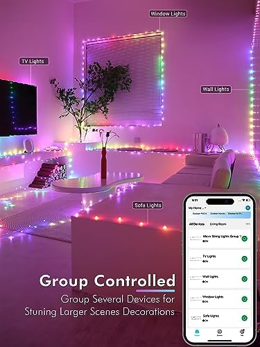 BrizLabs Smart Fairy Lights, 66 ft 200 LED, Alexa Google Home Compatible - Image 6