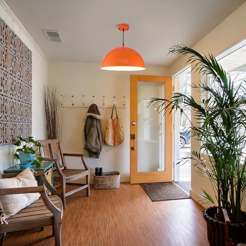 Orange Large Pendant Light 2 Packs,19.7inches, Kitchen Pendant Lights, Oversized Island Pendant Lights, Farmhouse Pendant Light, Pendant Light for Bedroom, Kitchen Island - Image 5