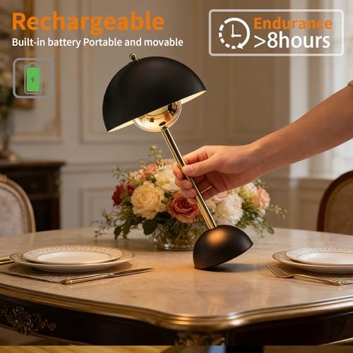 Dawnrise Cordless Table Lamp with 3 Color Temperatures, Modern Luxury Style - Image 3