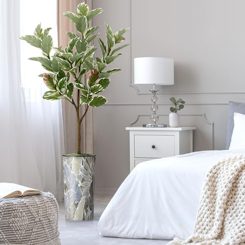 Artificial Tree in Modern Planter, Fake Rubber Silk TRE for Indoor and Outdoor Home Decoration - 70" Overall Tall (Plant Pot Plus Tree) - Image 3