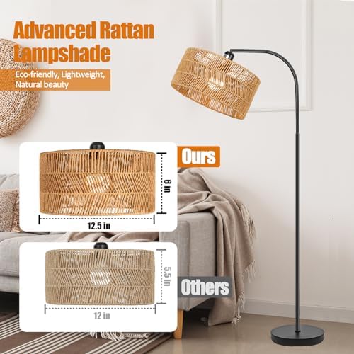 Brilvibera Boho Floor Lamp for Living Room with Remote Control - Image 5