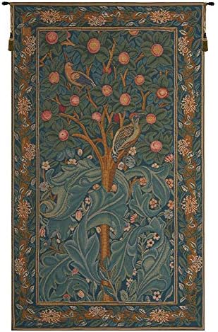 William Morris Woodpecker without Verse Tapestry Wall Hanging 45 x 28 in by CCharlotteHomeFurnishings