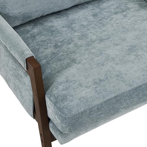 Roundhill Furniture Kelly Mid-Century Modern Accent Armchair, Blue - Image 6