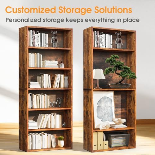 Sweetcrispy Tall Bookshelf, Book Shelf, Storage Organizer - Image 4