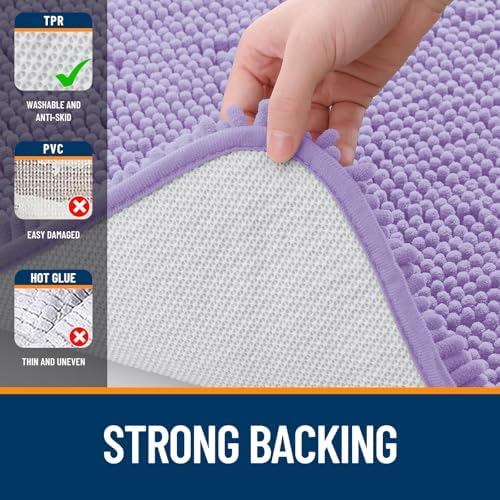 OLANLY Large Bathroom Rugs 44x32, Extra Soft Absorbent Chenille Bath Rugs - Image 6
