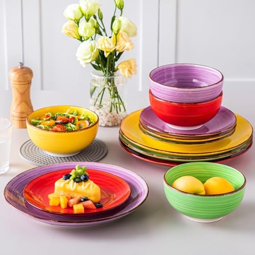 vancasso Bonita Dinnerware Set Multicolor Stoneware 12 Pieces Service for 4 - Image 5