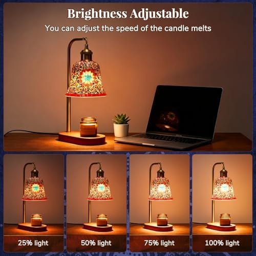 Turkish Mosaic Candle Warmer Lamp, Tiffany Style Wax Melt Warmer,Multicolor - Image 5