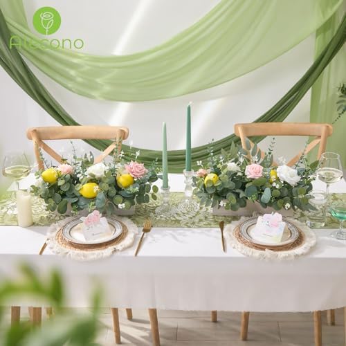 Alecono 300pcs Mixed Eucalyptus Leaves Stems Bulk, 4 Kinds Artificial Greenery Stems Faux Sliver Dollar Fake Greenery for Centerpieces Wedding DIY Bouquets Floral Arrangement Party Decor - Image 5