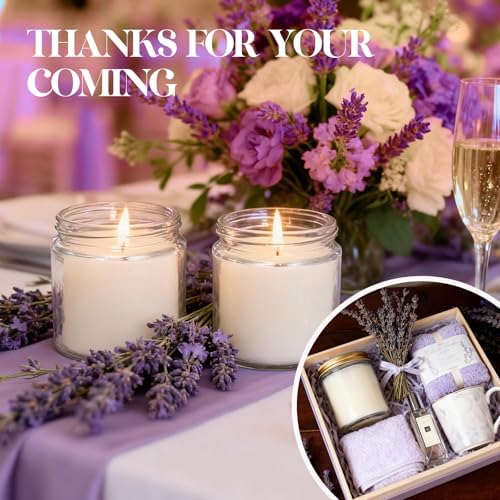 24 PCS 4oz White Soy Wax Candles, Lavender Scented Candle Gift Set, Bulk Wedding Party Favors for Birthday, Anniversary, Housewarming, Corporate Events | Relaxing Aromatherapy Home Decor. - Image 4