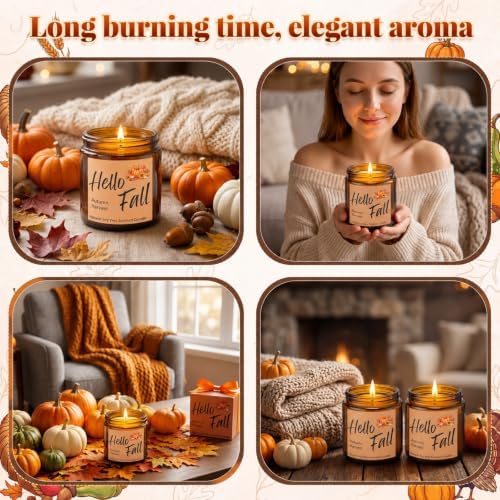 MTLEE 24 Pcs Fall Scented Candles for Home Candle Gifts for Women Men - Image 6