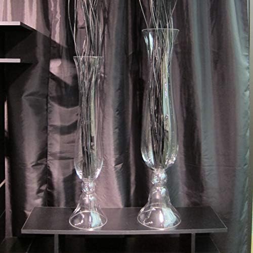 WGV Trumpet Glass Vase Bulk, Open Width 5.7", Height 30", (Multiple Sizes Choices) Clear Large Floral Planter Centerpiece, Wedding Event Home Decor, 2 Pieces (VTR0530) - Image 7