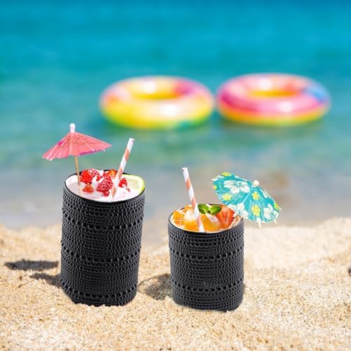 Black Hobnail Beaded Drinking Glasses Set of 12, 12 oz & 15oz Vintage Glassware Set Romantic Water Glasses Tumbler, Water Cups, Embossed Glassware Set for Beer, Juice, Cocktail, Soda, Beverages - Image 6