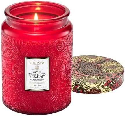 Voluspa Goji Tarocco Orange Large Scented Candle Jar 18 Oz, 100 Hr Burn by Unknown