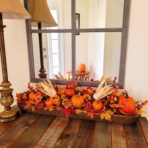 30 Inch Large Decorative Wooden Dough Bowl Decor, Oval - Image 7