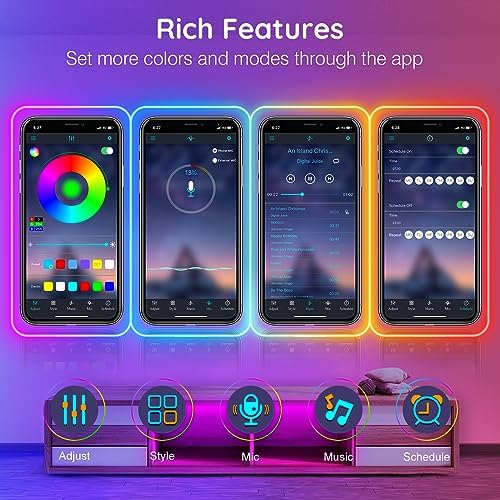 AILBTON 150Ft Neon Rope Lights,Flexible Led Rope Lights Control with App/Remote,Multiple Modes Music Sync Gaming RGB Led Neon Lights for Bedroom Outdoor - Image 7