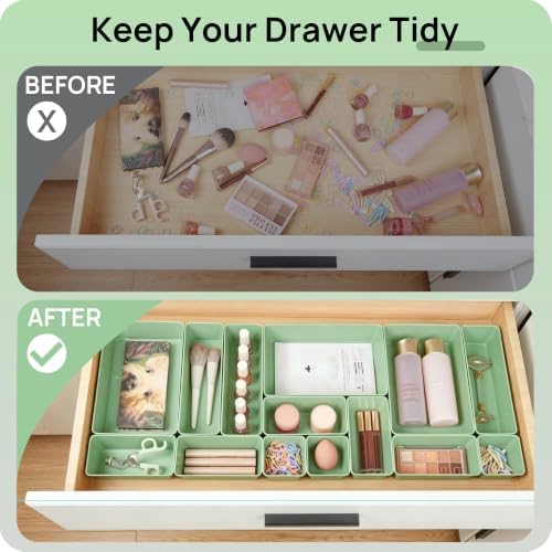 Vtopmart 25 Pack Plastic Drawer Organizers with Anti-slip Rubber Pads - Image 3