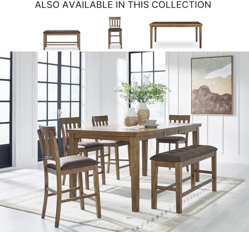 Signature Design by Ashley Vallister Backless Counter Height Dining Bench - Image 5