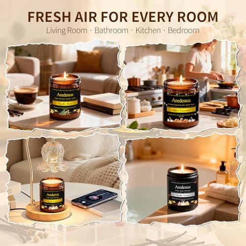 Vanilla Cream Odor Eliminating Candles, 7 oz Soy Scented Candle - Image 6