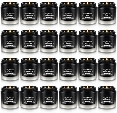 YOROXRG 24 Pack Scented Candles with Added Natural Essential Oils, 3.5oz, Suitable for Various Festivals, Parties, Yoga, and Home Scened by YOROXRG