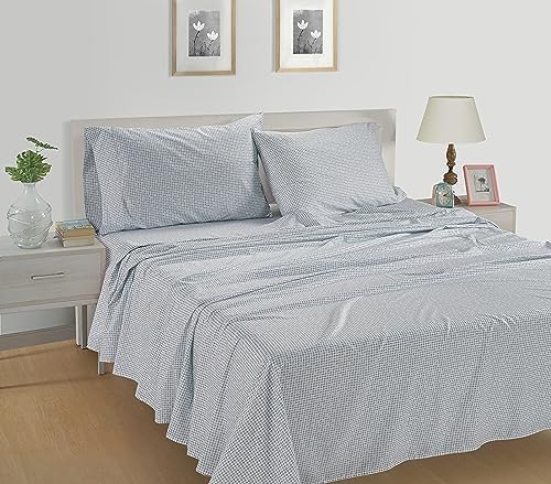 LANE LINEN Twin XL Bed Sheets 100% Organic Cotton 3pc Percale - Polka Dot - Image 2