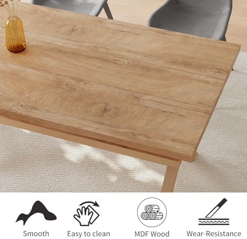 HIPIHOM Dining Table Set for 6,Kitchen Table with Dining Chairs - Image 3