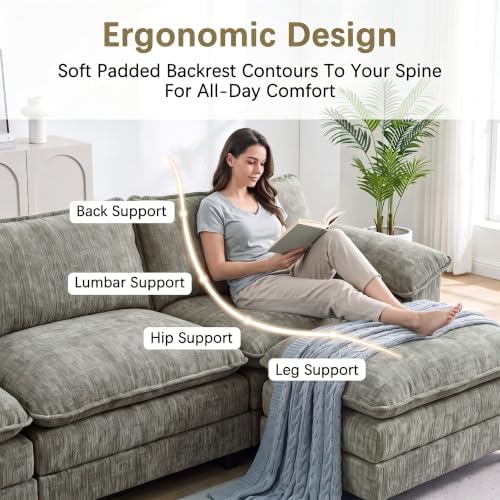 Homall 118.9" L Shaped Cloud Couch, Modular Sectional Sofa for Living Room - Image 5