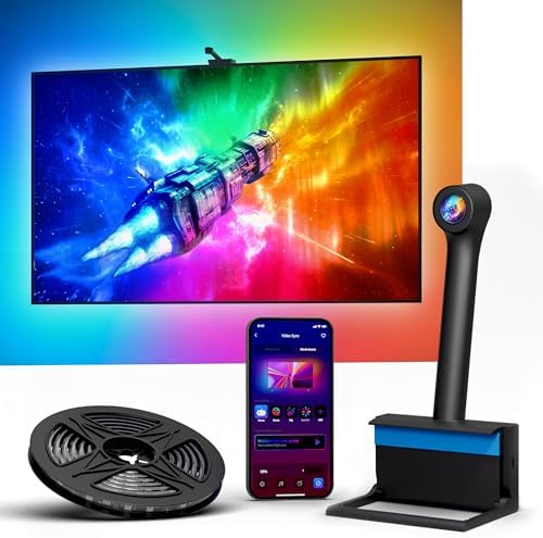 Ailofy TV LED Backlight with Camera, RGBIC Lights Sync with 55-65 Inch TVs by Ailofy