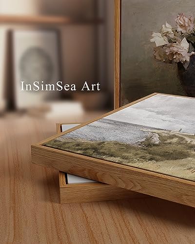InSimSea Framed Canvas Wall Art, Vintage Decor - Coastal Landscape, Seaside Painting - Rustic Decorations for Living Room & Bedroom, 24"x36" - Image 2