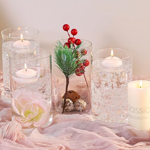 TBWIND 12pcs 6 Inch Clear Glass Cylinder Vases for Centerpieces - Image 4
