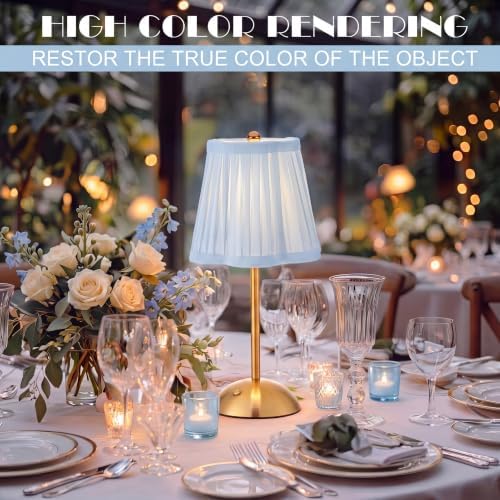 Wedding Cordless Table Lamp Rechargeable, Blue, 2 Pack - Image 3