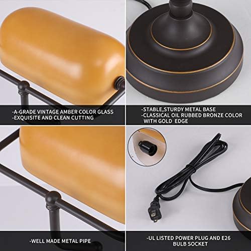 Banker Desk Lamp, Oil Rubbed Bronze Banker's Lamp - Image 6