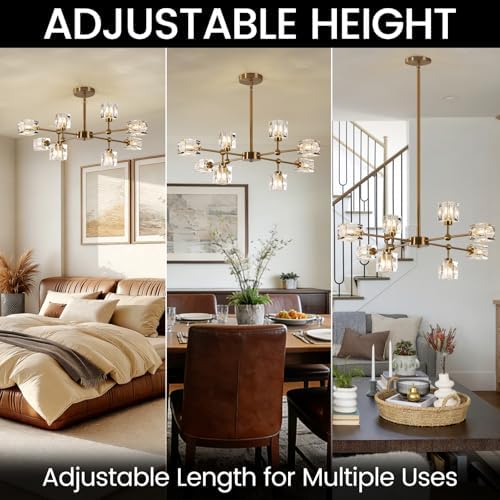 Crystal Sputnik Chandelier with 8-Light Modern Light Fixtures - Image 6