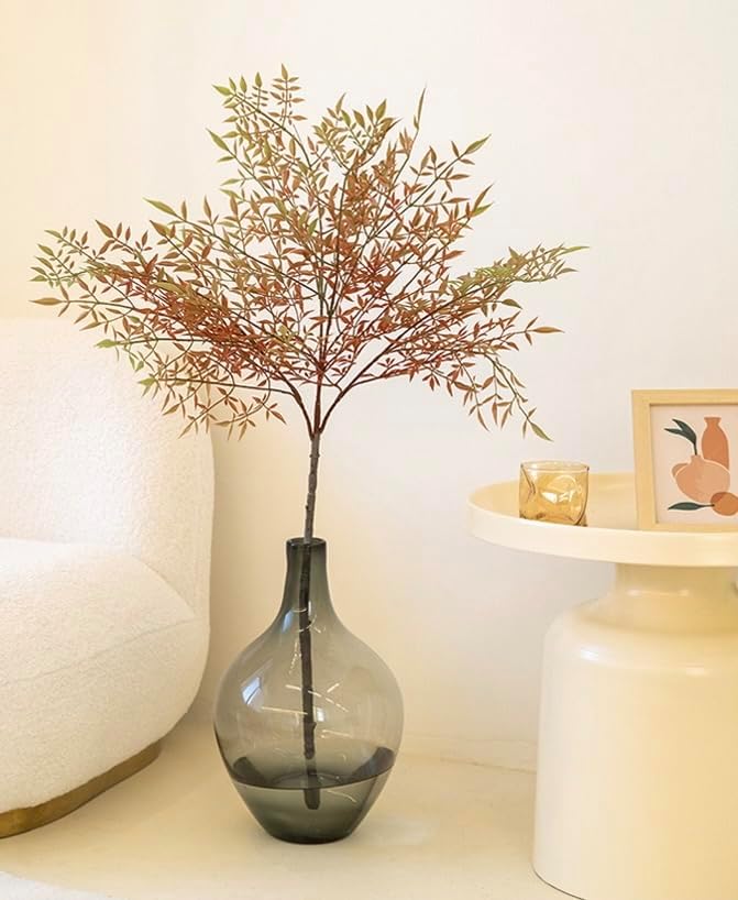 Floor Vase, Large Gray Glass Tall Big Vases - Image 4